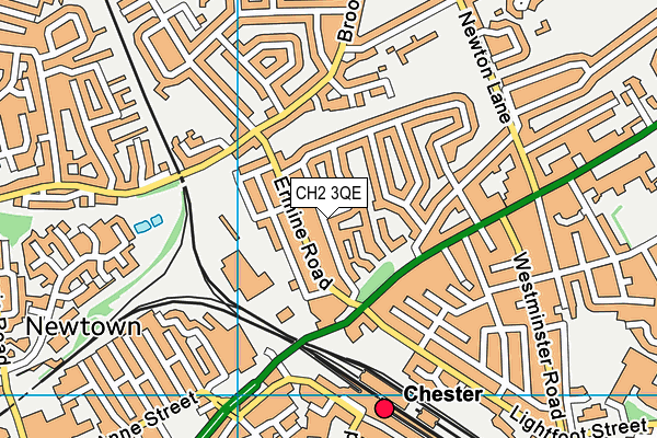 CH2 3QE map - OS VectorMap District (Ordnance Survey)