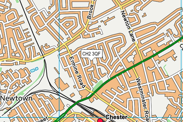 CH2 3QF map - OS VectorMap District (Ordnance Survey)