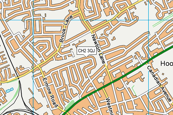 CH2 3QJ map - OS VectorMap District (Ordnance Survey)