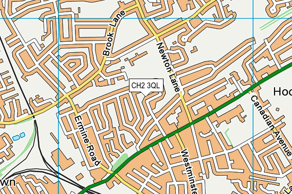 CH2 3QL map - OS VectorMap District (Ordnance Survey)