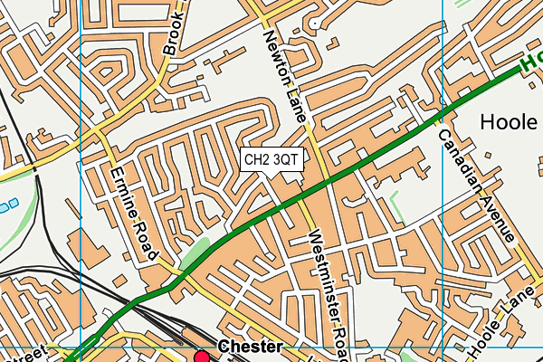 CH2 3QT map - OS VectorMap District (Ordnance Survey)