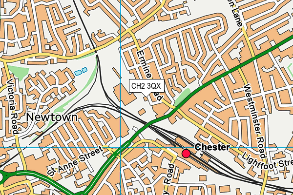 CH2 3QX map - OS VectorMap District (Ordnance Survey)