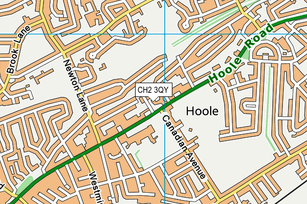 CH2 3QY map - OS VectorMap District (Ordnance Survey)