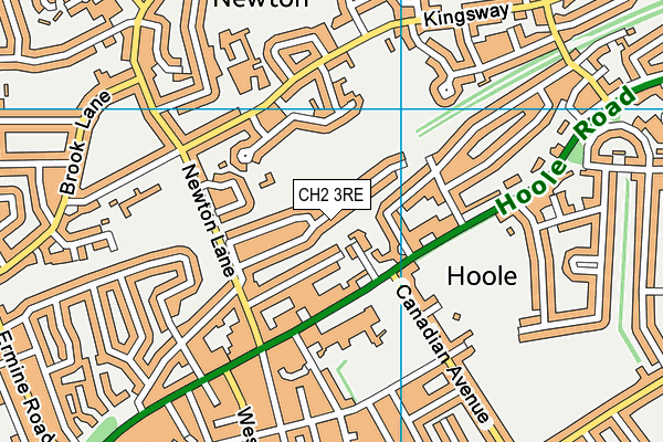 CH2 3RE map - OS VectorMap District (Ordnance Survey)