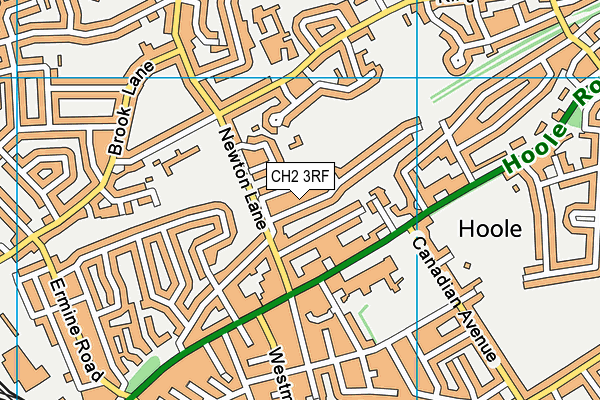 CH2 3RF map - OS VectorMap District (Ordnance Survey)