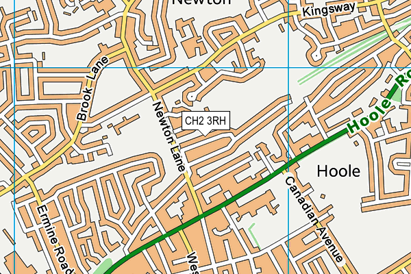 CH2 3RH map - OS VectorMap District (Ordnance Survey)