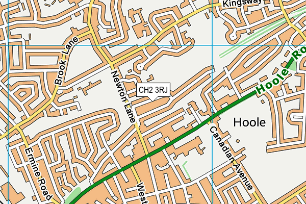 CH2 3RJ map - OS VectorMap District (Ordnance Survey)
