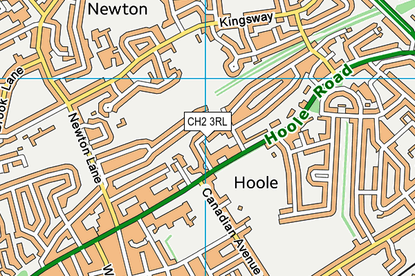 CH2 3RL map - OS VectorMap District (Ordnance Survey)