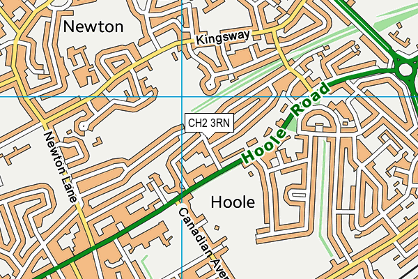 Hoole Lawn Tennis Club (Closed) map (CH2 3RN) - OS VectorMap District (Ordnance Survey)