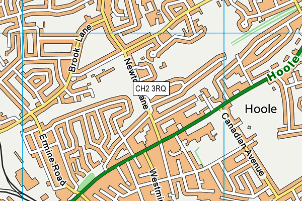 CH2 3RQ map - OS VectorMap District (Ordnance Survey)