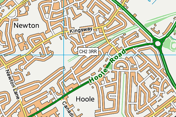 CH2 3RR map - OS VectorMap District (Ordnance Survey)