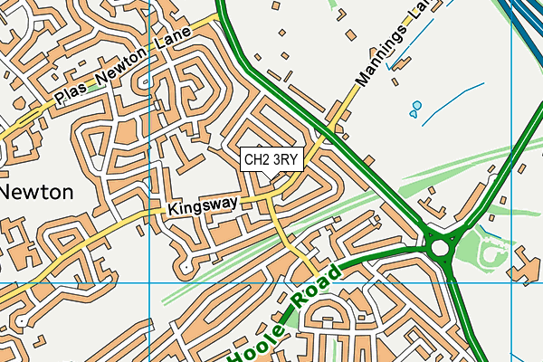 CH2 3RY map - OS VectorMap District (Ordnance Survey)