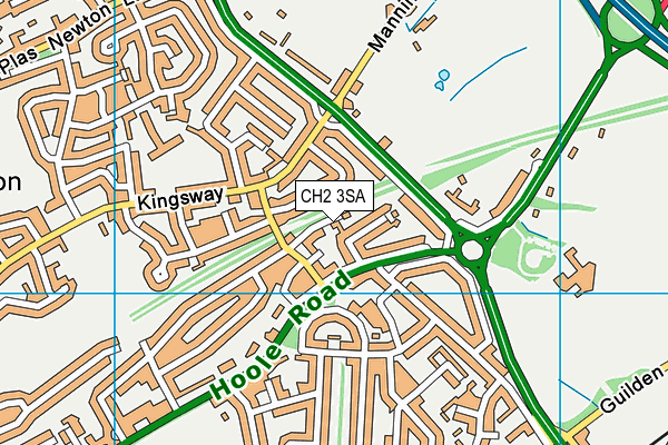 CH2 3SA map - OS VectorMap District (Ordnance Survey)