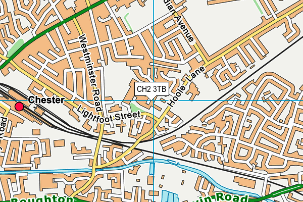 CH2 3TB map - OS VectorMap District (Ordnance Survey)