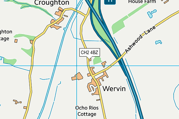 CH2 4BZ map - OS VectorMap District (Ordnance Survey)