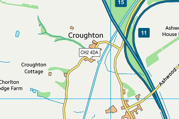 CH2 4DA map - OS VectorMap District (Ordnance Survey)