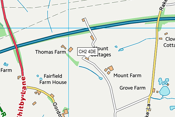 CH2 4DE map - OS VectorMap District (Ordnance Survey)