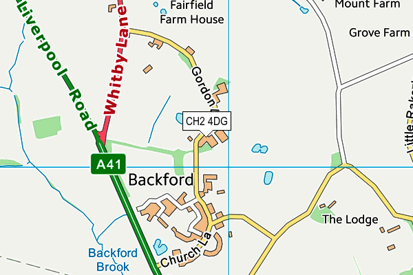 CH2 4DG map - OS VectorMap District (Ordnance Survey)