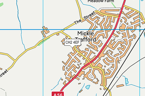 Mickle Trafford Village School map (CH2 4EF) - OS VectorMap District (Ordnance Survey)