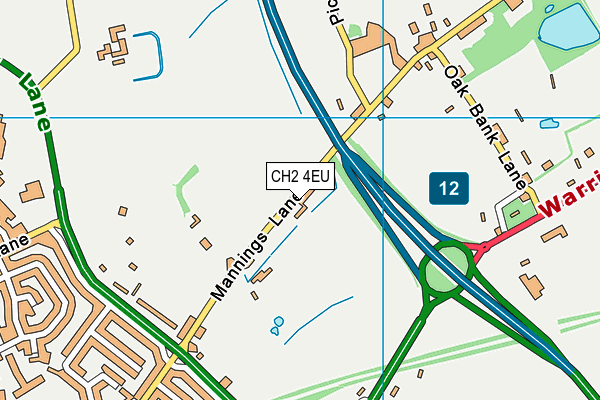 CH2 4EU map - OS VectorMap District (Ordnance Survey)