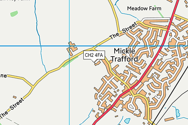 CH2 4FA map - OS VectorMap District (Ordnance Survey)