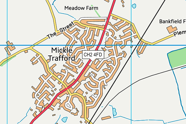 CH2 4FD map - OS VectorMap District (Ordnance Survey)