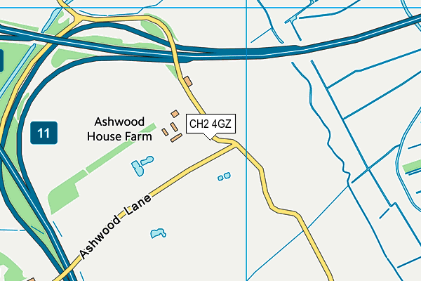 CH2 4GZ map - OS VectorMap District (Ordnance Survey)
