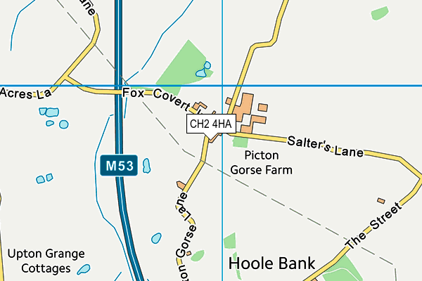 CH2 4HA map - OS VectorMap District (Ordnance Survey)