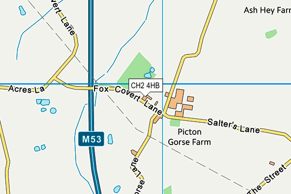 CH2 4HB map - OS VectorMap District (Ordnance Survey)