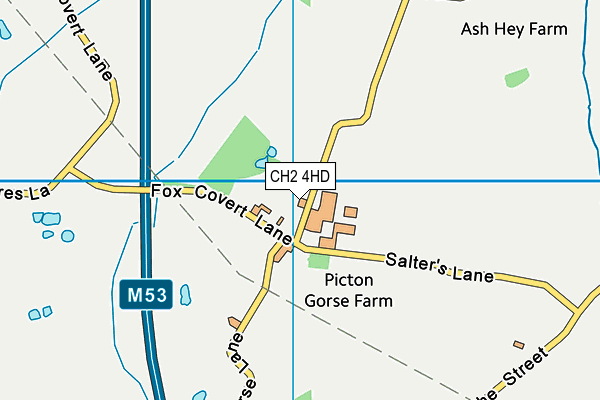 CH2 4HD map - OS VectorMap District (Ordnance Survey)