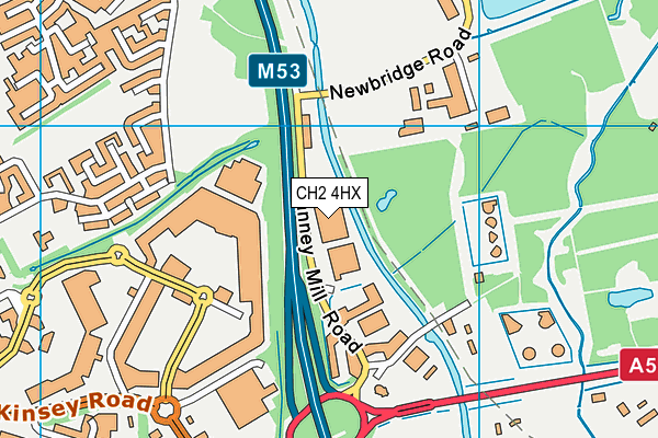 CH2 4HX map - OS VectorMap District (Ordnance Survey)