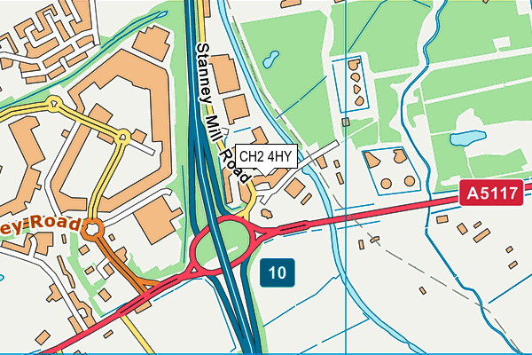 CH2 4HY map - OS VectorMap District (Ordnance Survey)