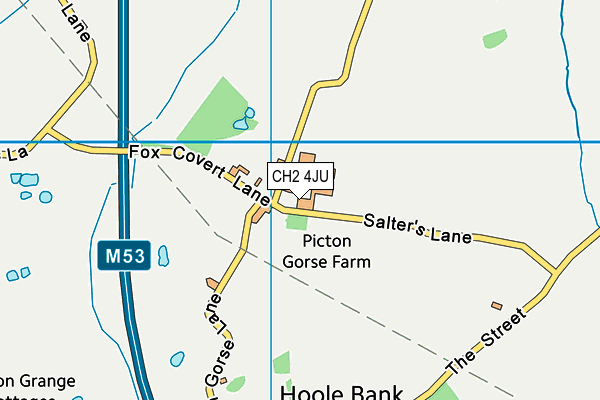 CH2 4JU map - OS VectorMap District (Ordnance Survey)