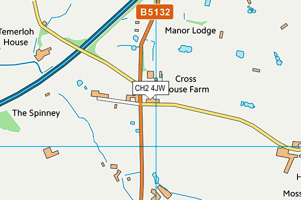 CH2 4JW map - OS VectorMap District (Ordnance Survey)