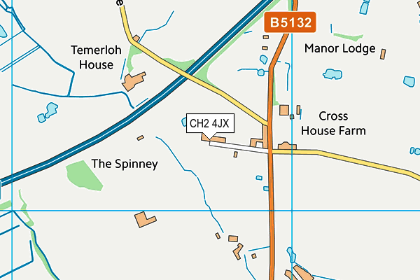 CH2 4JX map - OS VectorMap District (Ordnance Survey)