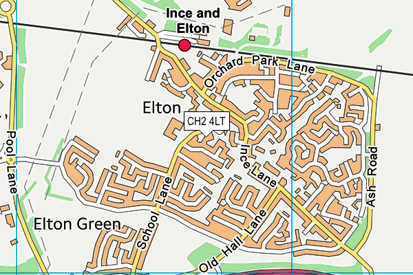 Elton Primary School map (CH2 4LT) - OS VectorMap District (Ordnance Survey)