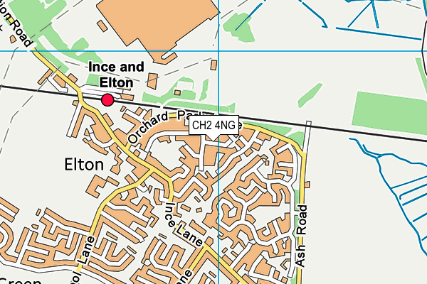 CH2 4NG map - OS VectorMap District (Ordnance Survey)