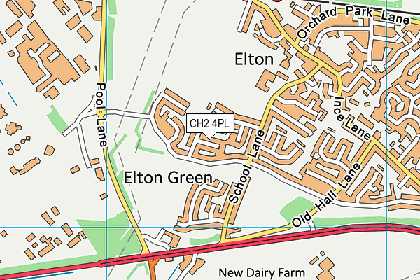 CH2 4PL map - OS VectorMap District (Ordnance Survey)