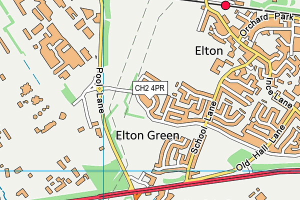 CH2 4PR map - OS VectorMap District (Ordnance Survey)