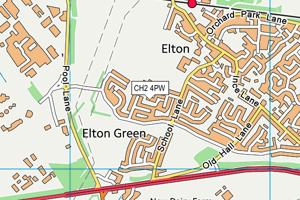 CH2 4PW map - OS VectorMap District (Ordnance Survey)