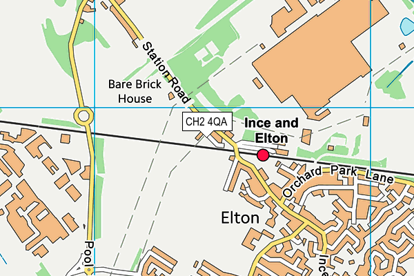 CH2 4QA map - OS VectorMap District (Ordnance Survey)