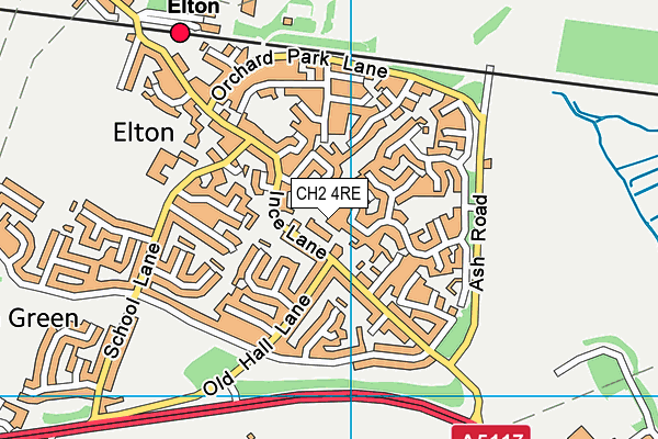 CH2 4RE map - OS VectorMap District (Ordnance Survey)