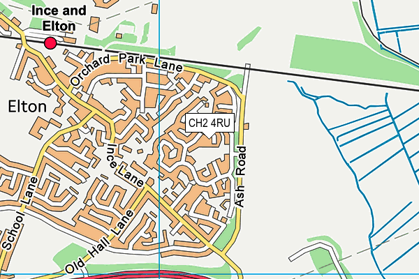 CH2 4RU map - OS VectorMap District (Ordnance Survey)