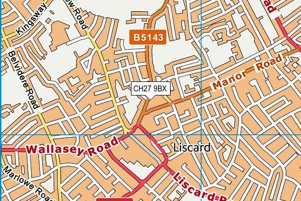 CH27 9BX map - OS VectorMap District (Ordnance Survey)