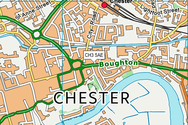 CH3 5AE map - OS VectorMap District (Ordnance Survey)