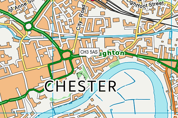 CH3 5AS map - OS VectorMap District (Ordnance Survey)