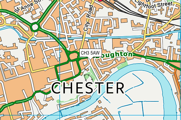 CH3 5AW map - OS VectorMap District (Ordnance Survey)