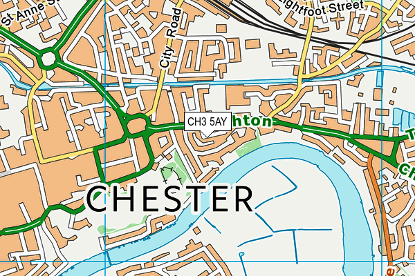 CH3 5AY map - OS VectorMap District (Ordnance Survey)