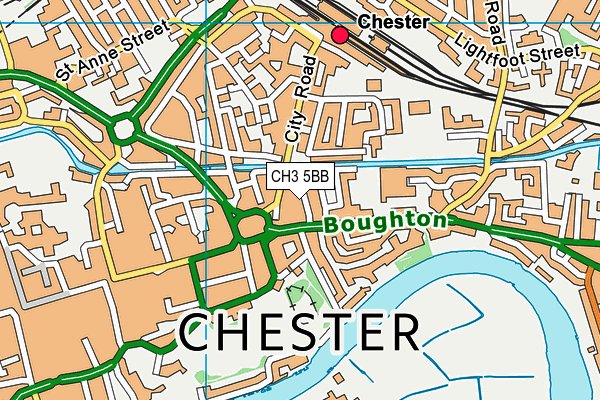 CH3 5BB map - OS VectorMap District (Ordnance Survey)