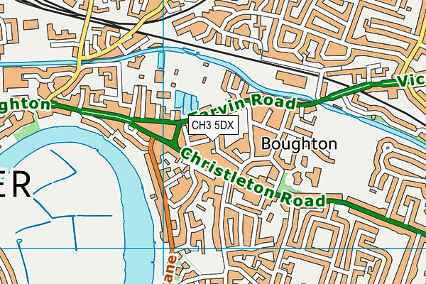 CH3 5DX map - OS VectorMap District (Ordnance Survey)